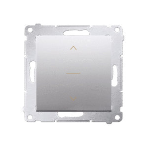 SIMON 54 SILVER MAT MODULE SHUTTER SWITCH 1-0-2 "ARROWS" SPRING CLAMP 10A 250V