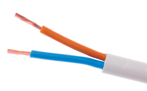 H03VV-F OMY 2X 0.5 BIAŁY PRZEWÓD MIESZKANIOWY OKRĄGŁY MIĘKKI 300/300V