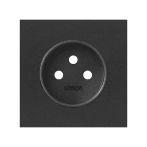 SIMON 100 BLACK MATT SOCKET PLATE 1X Z/U
