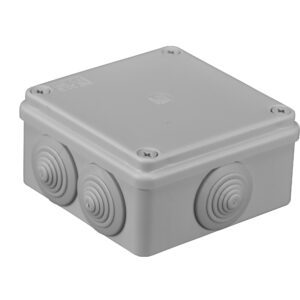 S-BOX 106 PUSZKA INSTALACYJNA NT 100X100X50 IP55 6 DŁAWIKÓW SZARY