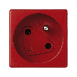 CONNECT M45 CZERWONY GRAFIT GNIAZDO 1X Z/U DATA Z KLUCZEM ZACISKI SPRĘŻYNOWE 16A 230V