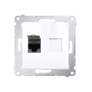 SIMON 54 WHITE MODULE COMPUTER SOCKET 1X UAE 8 CAT.6 FTP WITH DUST COVER FLAT