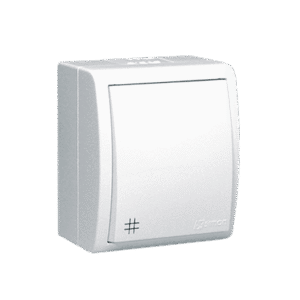 SIMON AQUARIUS WHITE CROSS SWITCH NT IP54 SCREW TERMINALS 10AX 250V