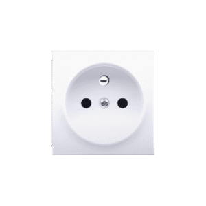 SIMON 54 WHITE MODULE PLATE FOR SOCKETS 1X Z/U WITH SHUTTERS