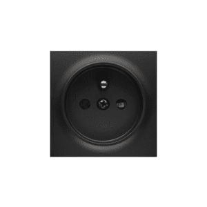 SIMON 54 BLACK MATT MODULE PLATE FOR SOCKETS 1X Z/U WITH SHUTTERS
