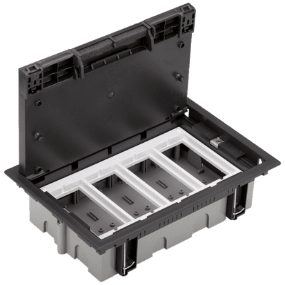 CONNECT GRAY GRAPHITE FLOOR BOX 16M 70MM + SM402/9 SF