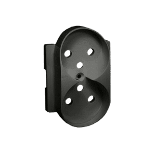 SIMON 82 GRAPHITE MODULE SOCKET PLATE 2X S/U WITH SHUTTERS FOR DETAIL FRAMES