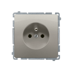 SIMON BASIC MODUŁ SATYNA GNIAZDO 1X Z/U ZACISKI ŚRUBOWE 16A 250V