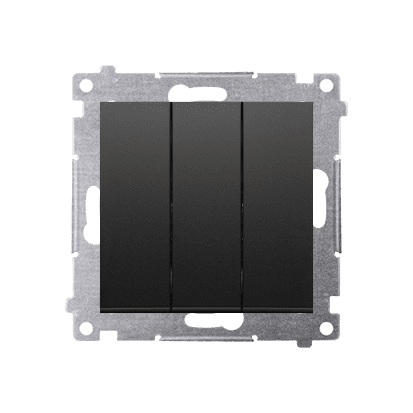 SIMON 54 BLACK MATT MODULE SWITCH 3X SPRING TERMINALS 10AX 250V