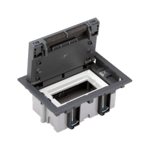 CONNECT GRAY FLOOR BOX 1M 2X M45 DEPTH 70MM + SM102/9