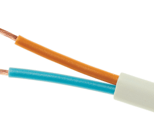 H03VVH2-F OMYP 2X 0.5 BIAŁY PRZEWÓD MIESZKANIOWY PŁASKI MIĘKKI 300/300V