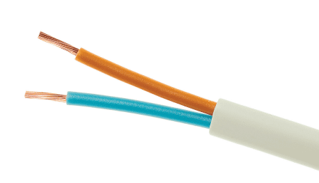 H03VVH2-F OMYP 2X 0.5 BIAŁY PRZEWÓD MIESZKANIOWY PŁASKI MIĘKKI 300/300V