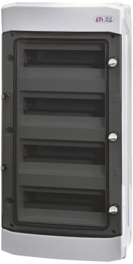 ECH-48PT-S ROZDZIELNIA PLASTIKOWA NT 48M 4X 12M N+PE IP65 IK07 DRZWI DYMNE SZARY DIDO 1500V/DC