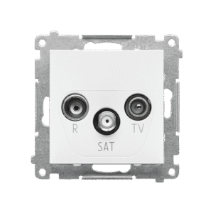 SIMON 55 MODUŁ BIAŁY MAT GNIAZDO RTV-SAT KOŃCOWE/ ZAKOŃCZENIOWE 1X 5MHZ÷2.4 GHZ