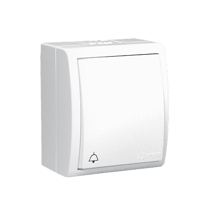 SIMON AQUARIUS BIAŁY PRZYCISK NT "DZWONEK" IP54 ZACISKI ŚRUBOWE 10AX 250V