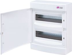 ECT24PO-S ROZDZIELNIA PLASTIKOWA NT 24M 2X 12M N+PE IP40 361X287X112 DRZWI PEŁNE BIAŁY DIDO