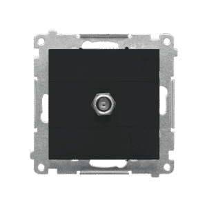 SIMON 55 MODUŁ CZARNY MAT GNIAZDO 1X TYP F DO INSTALACJI INDYWIDUALNYCH
