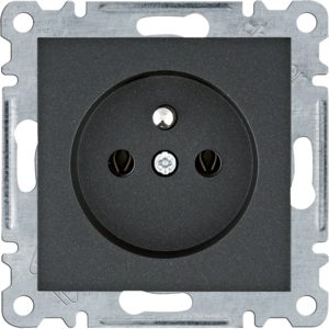 LUMINA SOUL/ INTENSE/ PASSION BLACK MODULE SOCKET 1X Z/U SCREW TERMINALS 16A 250V