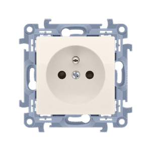 SIMON 10 CREAM MODULE SOCKET 1X Z/U SCREW TERMINALS 16A 250V