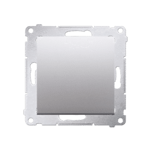SIMON 54 MODUŁ SREBRNY MAT PRZYCISK 1X 1Z ZACISKI SPRĘŻYNOWE 10AX 250V