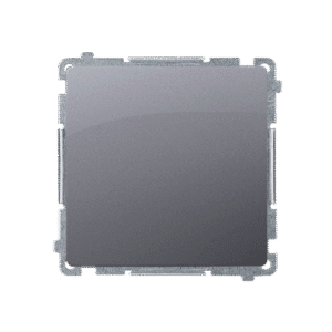 SIMON BASIC SILVER MAT MODULE 1-POLAR SWITCH WITH SPRING TERMINALS 10AX 250V