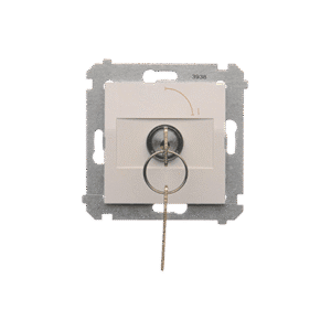 SIMON 54 MODUŁ BIAŁY ŁĄCZNIK 1-BIEGUNOWY 0-1 Z KLUCZEM 1Z ZACISKI DO LUTOWANIA 5A 250V