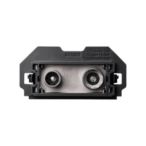 SIMON 100 MECHANIZM GNIAZDO RTV-SAT KOŃCOWE 1/2 BEZ RAMKI MONTAŻOWEJ ZACISKI ŚRUBOWE