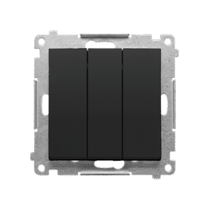 SIMON 55 BLACK MAT MODULE SWITCH 3X SPRING CLAMPS 10AX 250V