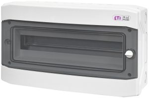 ECH-18PT ROZDZIELNIA PLASTIKOWA NT 18M 1X 18M N+PE IP65 IK07 256X428X128 DRZWI DYMNE SZARY DIDO