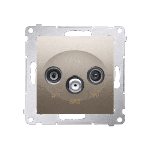 SIMON 54 MODUŁ ZŁOTY MAT GNIAZDO RTV-SAT KOŃCOWE/ZAKOŃCZENIOWE 1DB