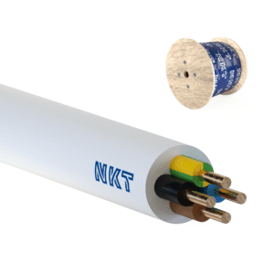 YDY 4X 2.5 ŻO BIAŁY PRZEWÓD INSTALACYJNY OKRĄGŁY DRUT 450/750V KL.1 BĘBEN