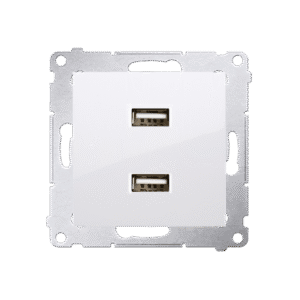 SIMON 54 MODUŁ BIAŁY ŁADOWARKA 2X USB 5V 2.1A DC 230V