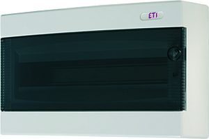 ECT18PT-S ROZDZIELNIA PLASTIKOWA NT 18M 1X 18M N+PE IP40 236X396X112 DRZWI DYMNE BIAŁY DIDO