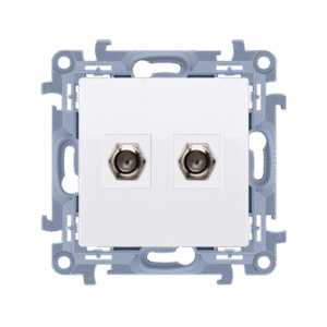 SIMON 10 MODUŁ BIAŁY GNIAZDO 2X TV TYP F