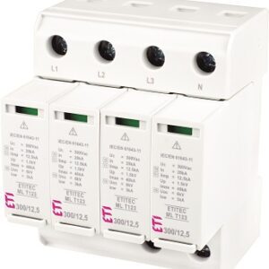 ETITEC ML T123 300/12,5 4+0 OGRANICZNIK PRZEPIĘĆ T1+T2+T3 B+C+D 4P 4M 1.5KV TNS