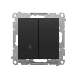 SIMON 55 BLACK MATT MODULE CROSS SWITCH 2X SPRING TERMINALS 10AX 250V