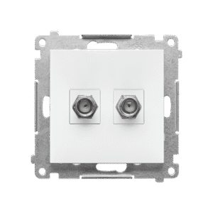 SIMON 55 MODUŁ BIAŁY MAT GNIAZDO 2X TYP F DO INSTALACJI INDYWIDUALNYCH