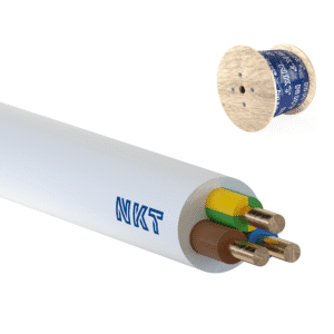 YDY 3X 4 ŻO WHITE INSTALLATION CABLE ROUND WIRE 450/750V CLASS 1 REEL