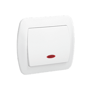 SIMON AKORD WHITE 1-POLAR SWITCH WITH BACKLIGHT SCREW TERMINALS 10AX 250V