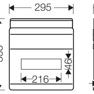 KV 8112 ROZDZIELNIA PLASTIKOWA NT 12M 1X 12M IP65 333X295X129 DRZWI DYMNE SZARY