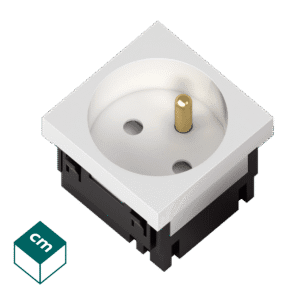 M45 BIAŁY GNIAZDO 1X Z/U 2M 1BP0 ZACISKI SPRĘŻYNOWE