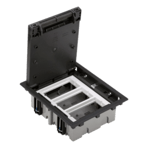 CONNECT GRAY GRAPHITE FLOOR BOX 12M 70MM + SM302/9 SF