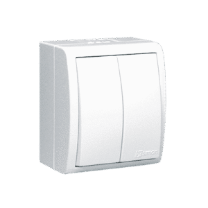 SIMON AQUARIUS WHITE SWITCH NT SERIES IP54 SCREW TERMINALS 10AX 250V