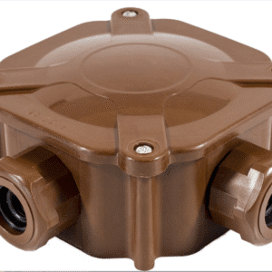 11P A.0035BR PUSZKA INSTALACYJNA NT 75X75X33 IP67 4 DŁAWIKI BRĄZOWA