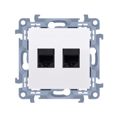 SIMON 10 MODULE WHITE COMPUTER SOCKET 2X UAE 8 CAT.5E UTP FLAT