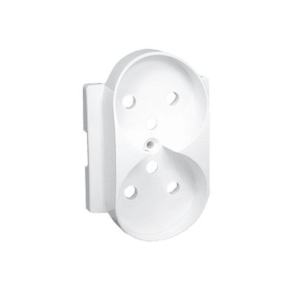 SIMON 82 WHITE MODULE PLATE FOR SOCKETS 2X Z/U WITH COVERS FOR DETAIL FRAMES
