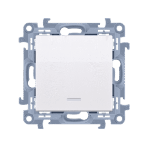 SIMON 10 WHITE MODULE 1-POLAR SWITCH LED BACKLIT SCREW TERMINALS 10AX 250V