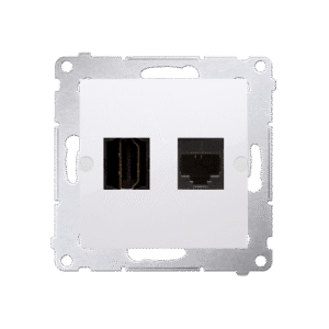 SIMON 54 MODUŁ BIAŁY GNIAZDO 1X HDMI + GNIAZDO KOMPUTEROWE 1X UAE 8 CAT.6 UTP PŁASKIE