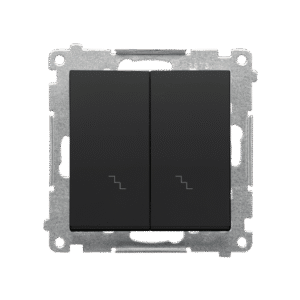 SIMON 55 BLACK MATT MODULE UNIVERSAL SWITCH "STAIRS" 2X SPRING CLAMP TERMINALS 10AX 250V