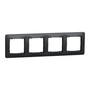 Schneider Electric, Sedna Design, 4-Gang Frame, black anthracite, SDD314804